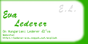 eva lederer business card